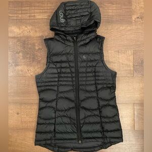 LOLE Down Black Puffer Vest Lightweight Athleisure Sporty Chic Women’s S EUC